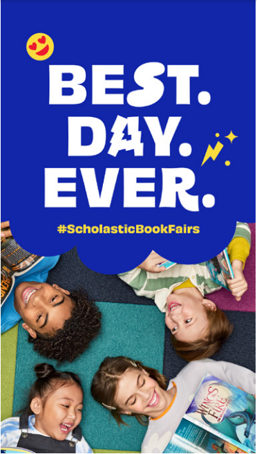 Book Fair Flier with kids reading books
