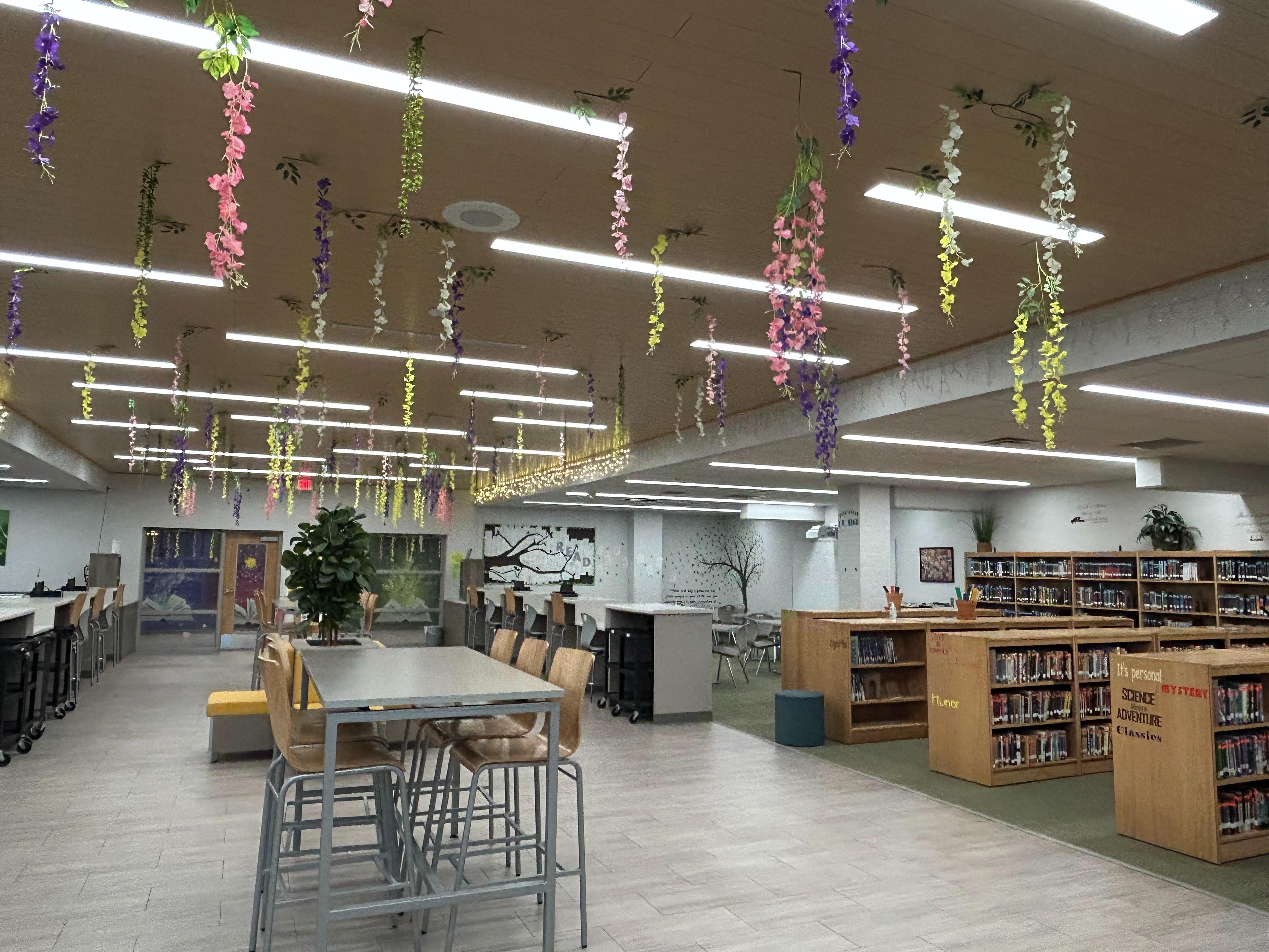 library with tables