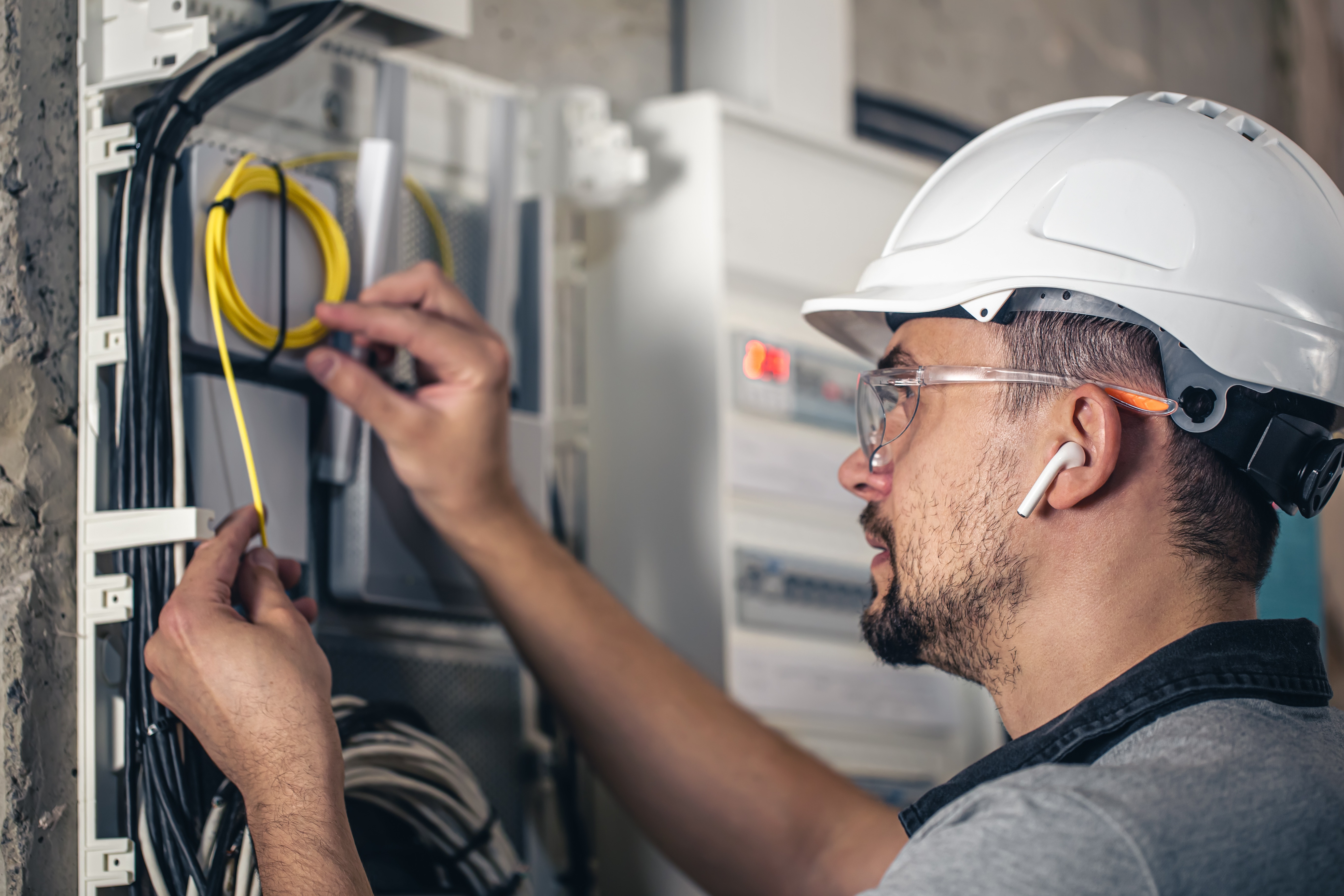 Msn working on a electric panel