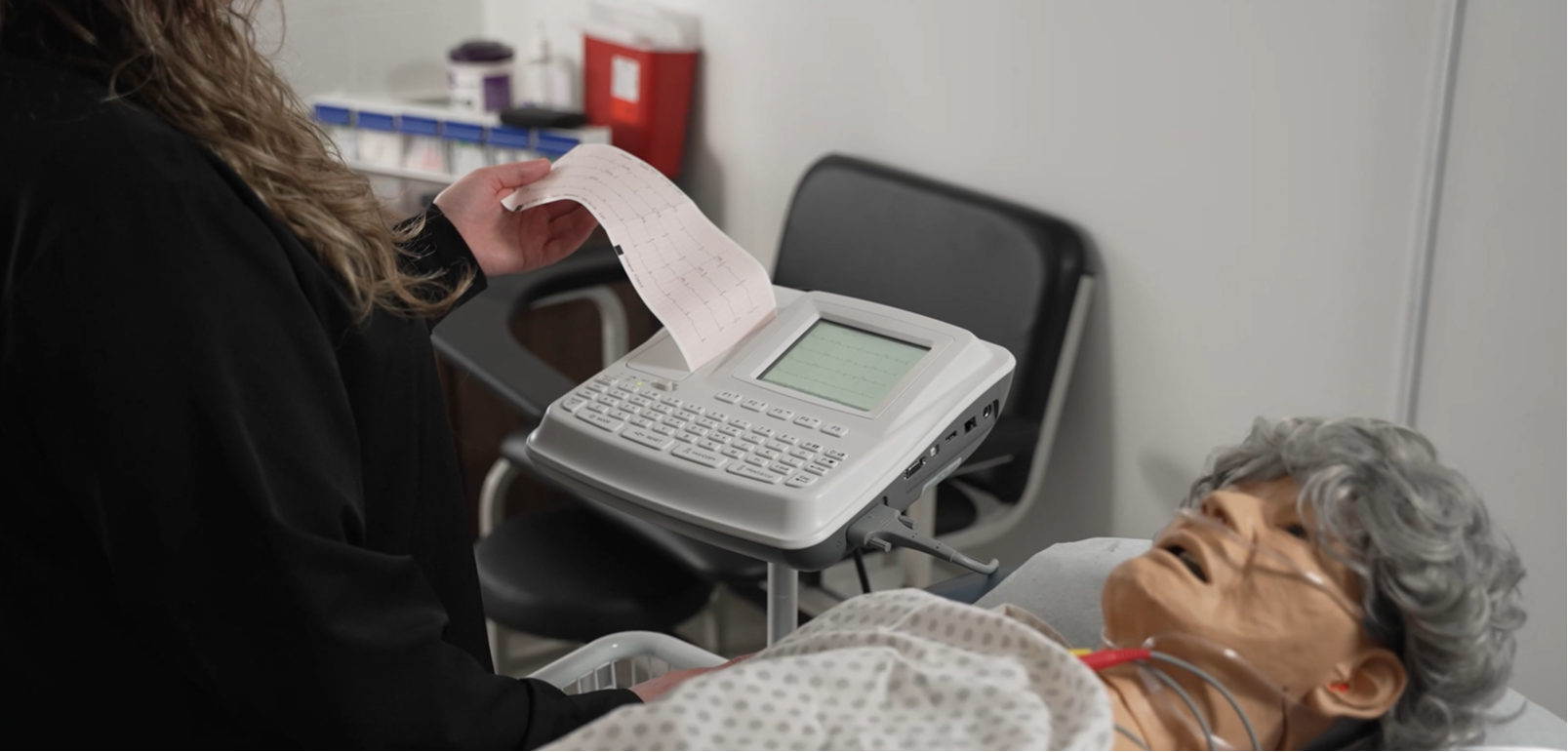 person taking blood pressure