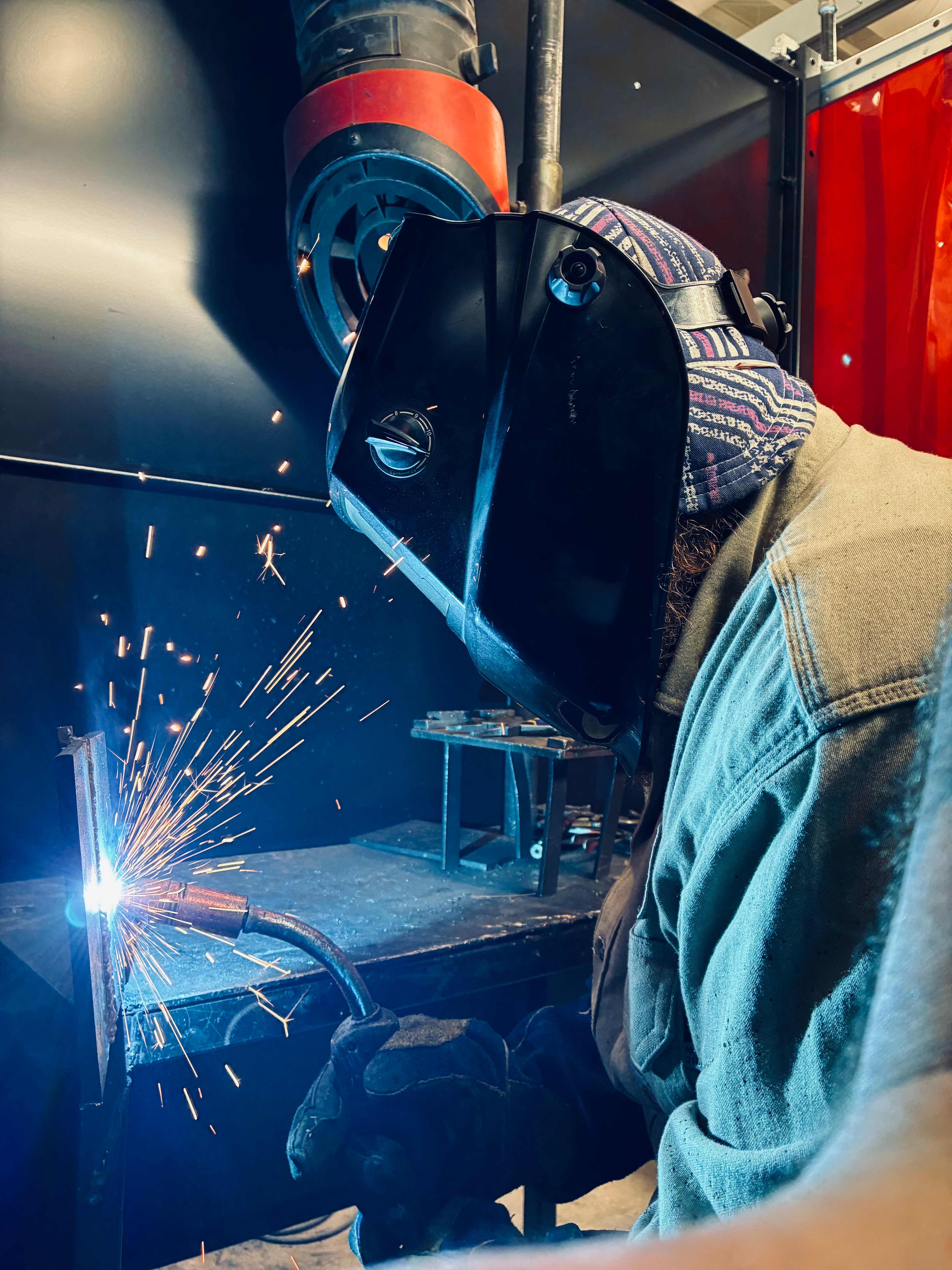 Woman welding