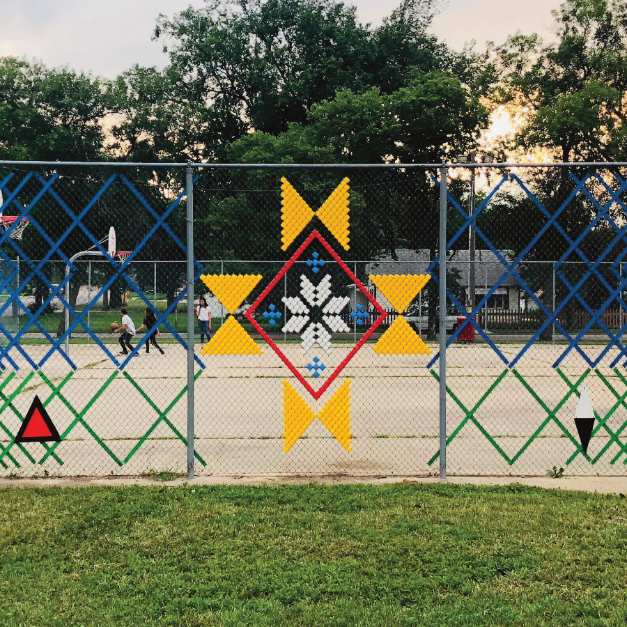 fence mural
