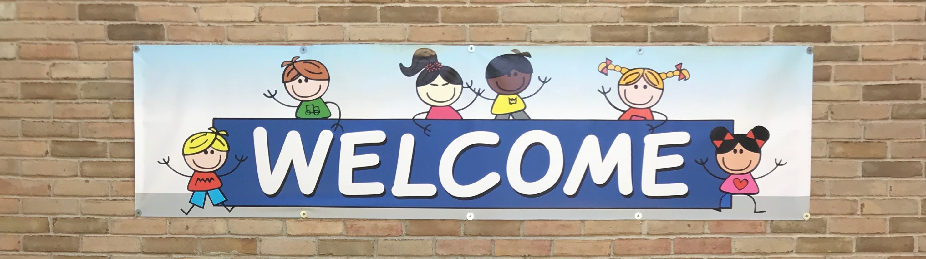 Welcome Sign at the front entrance