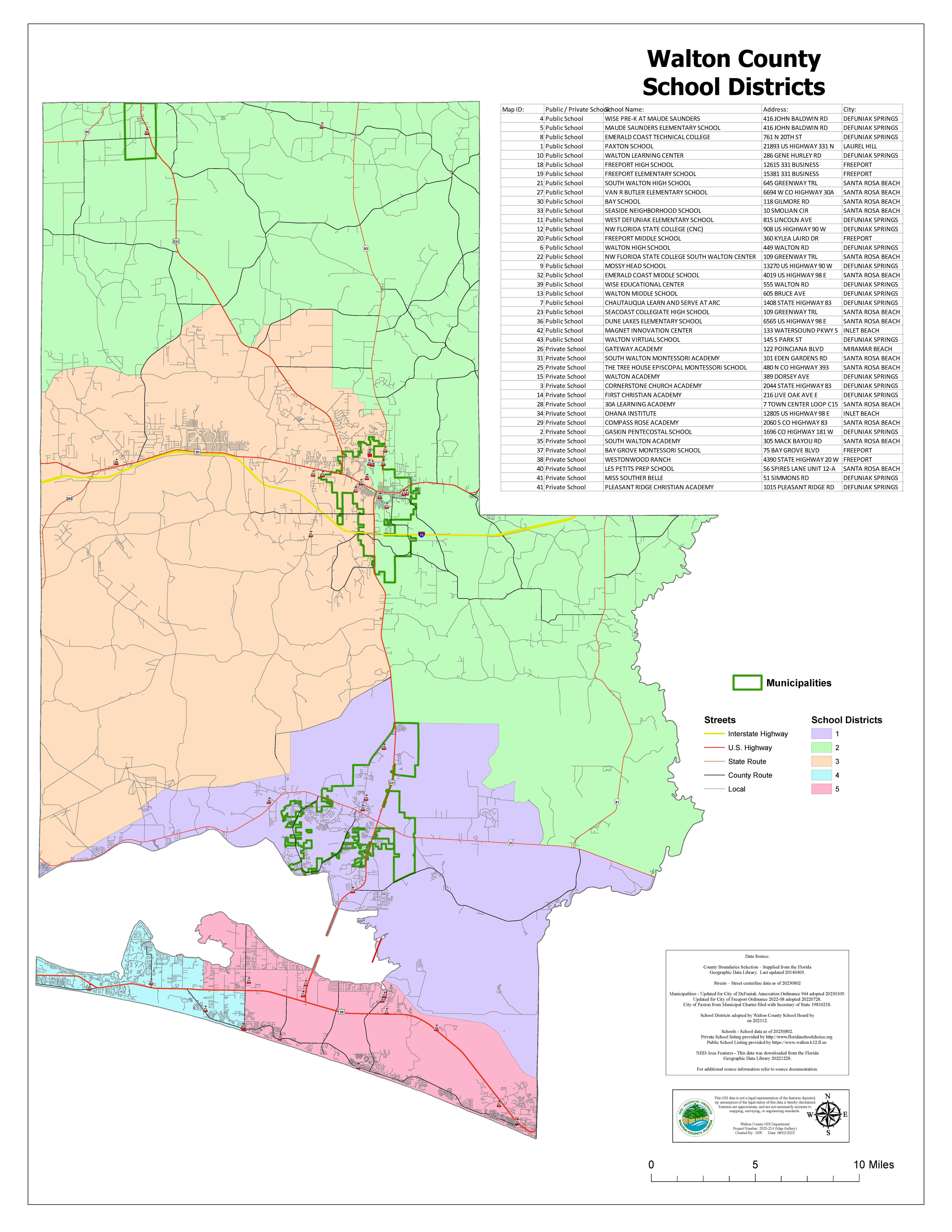 Map of School District Zones