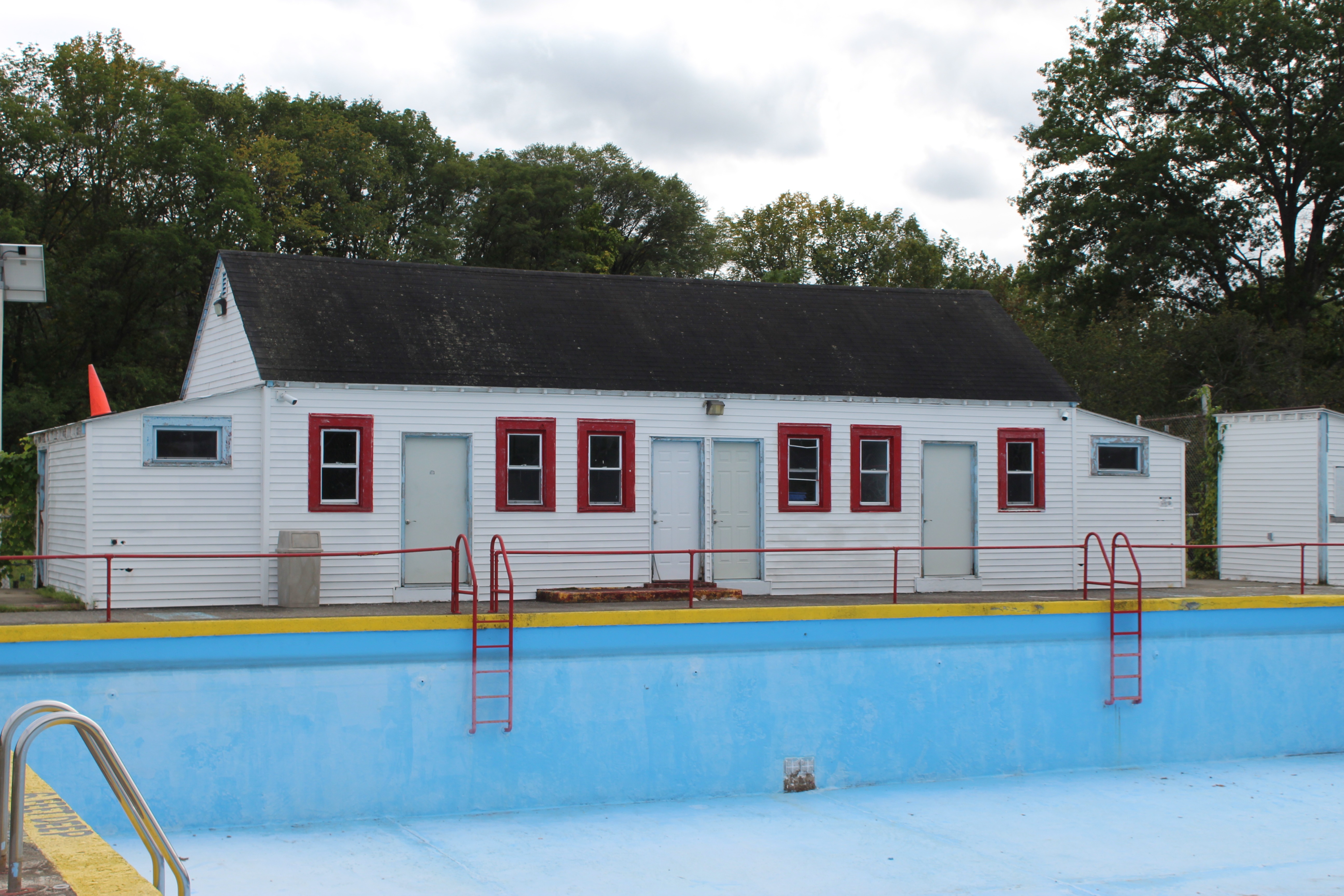 Outdated community poolhouse