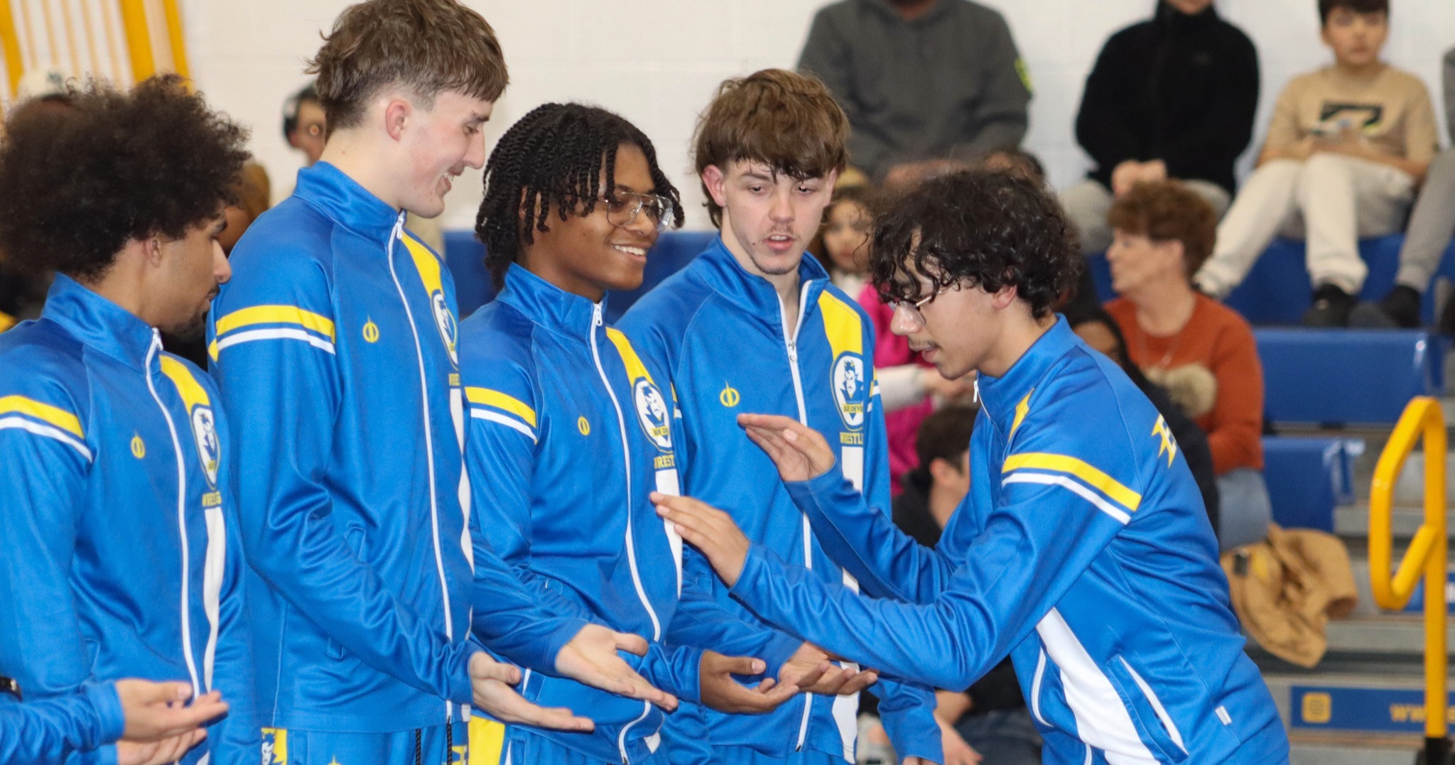 Members of the boys wrestling team