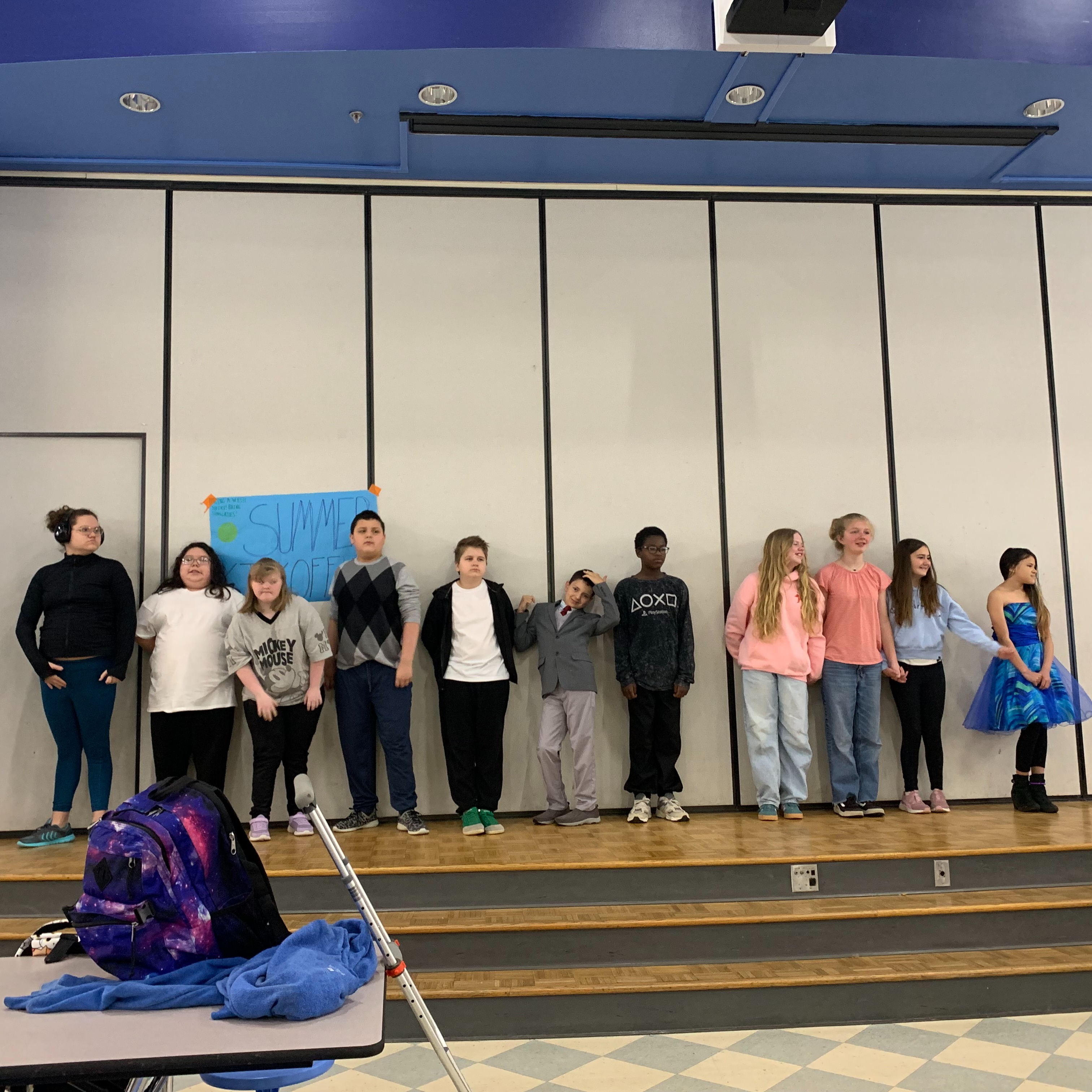 Students on stage.
