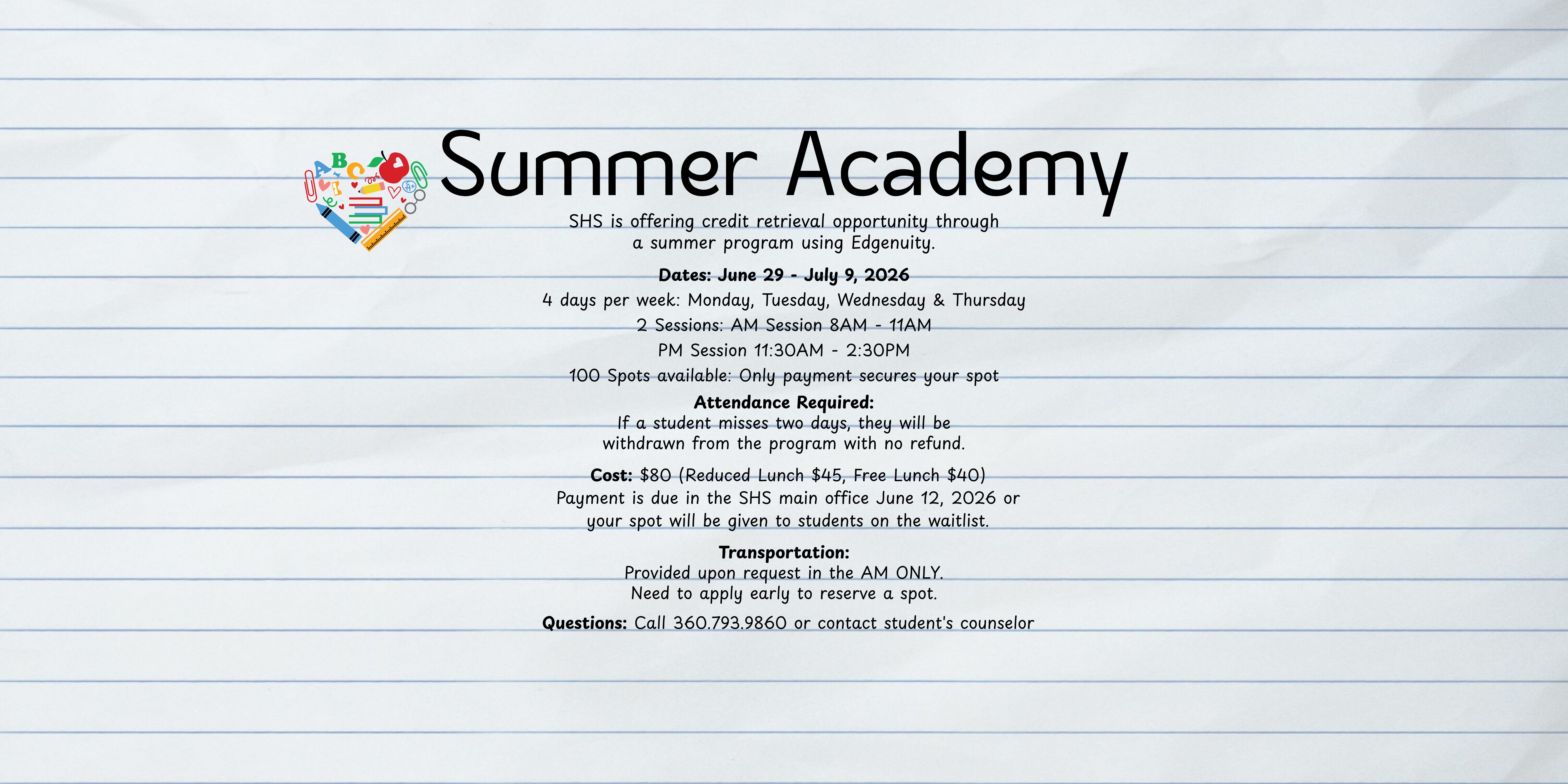Summer Academy 2026 Information
