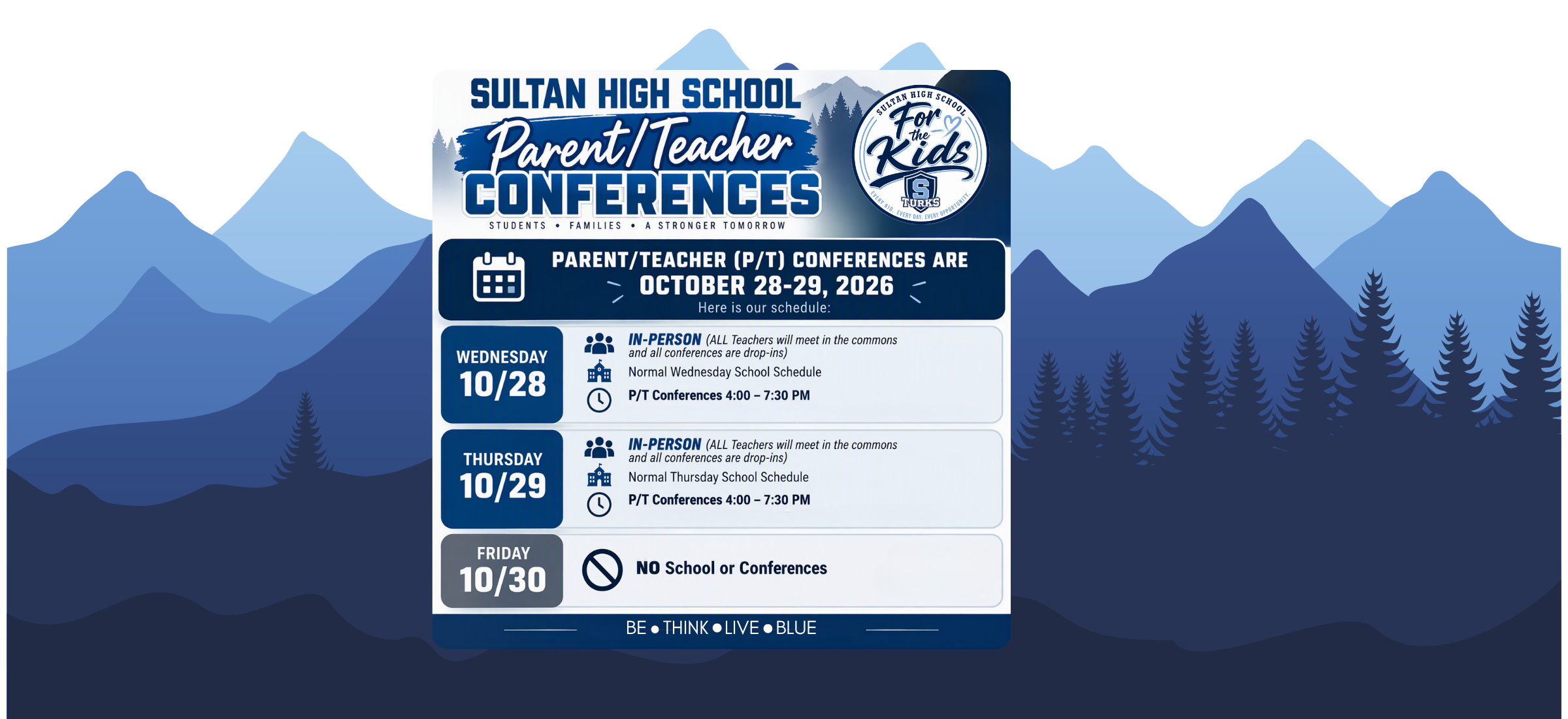 SHS Parent Teacher Conferences flyer information