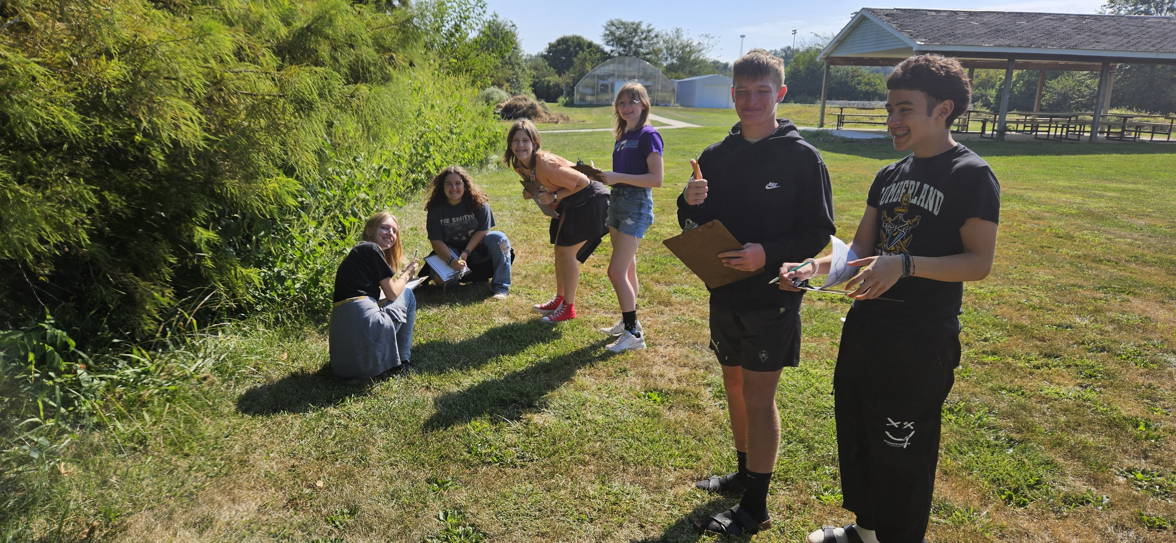 Ecology class observing nature.