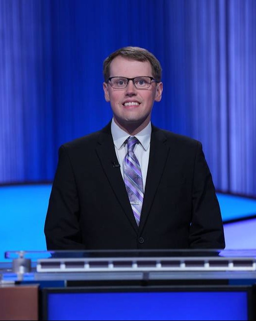 UT Alum on the set of Jeopardy.