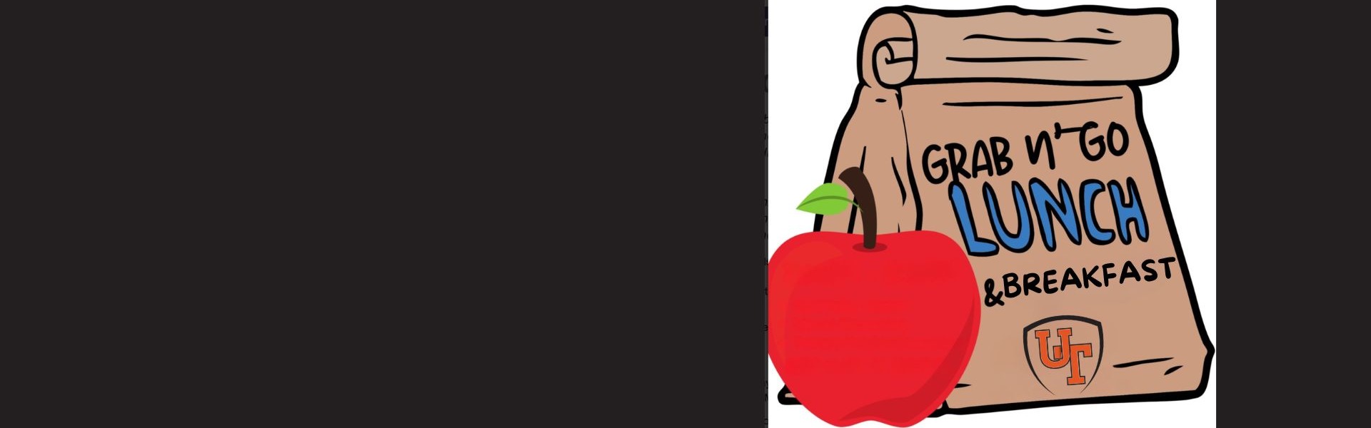 Sack Lunch bag and apple to advertise free summer meals.