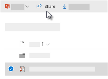 Select Share at the top of the page.