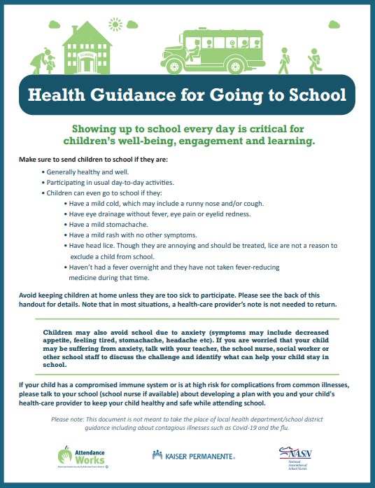 Health Guidance Handout English