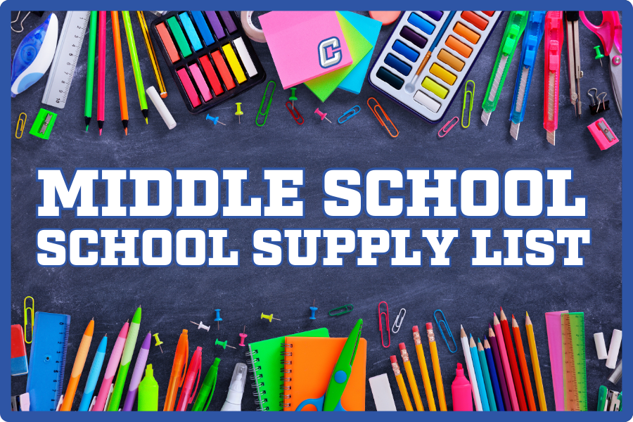 Middle School . School Supply List