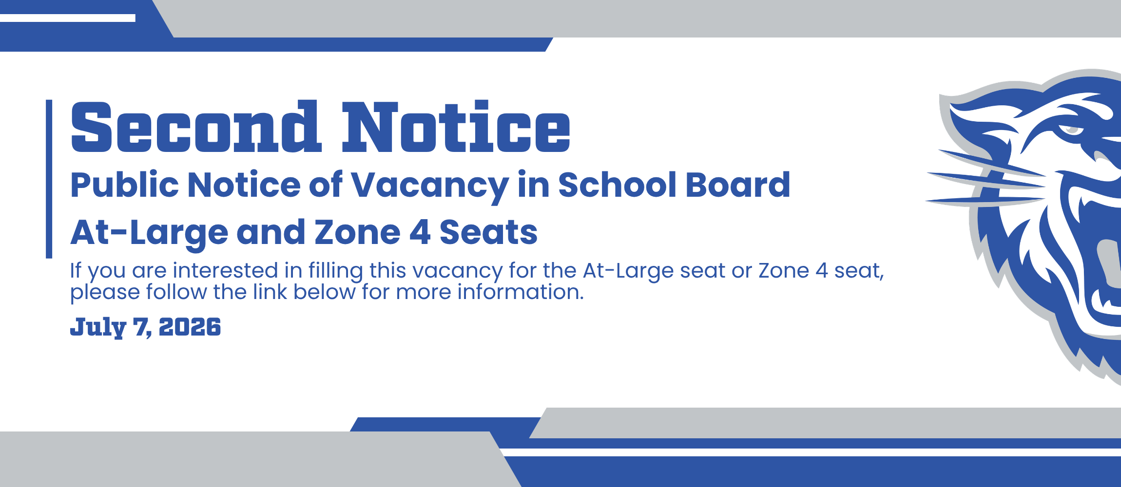 second public notice of vacancy graphic