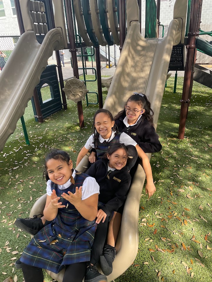 students on the playground