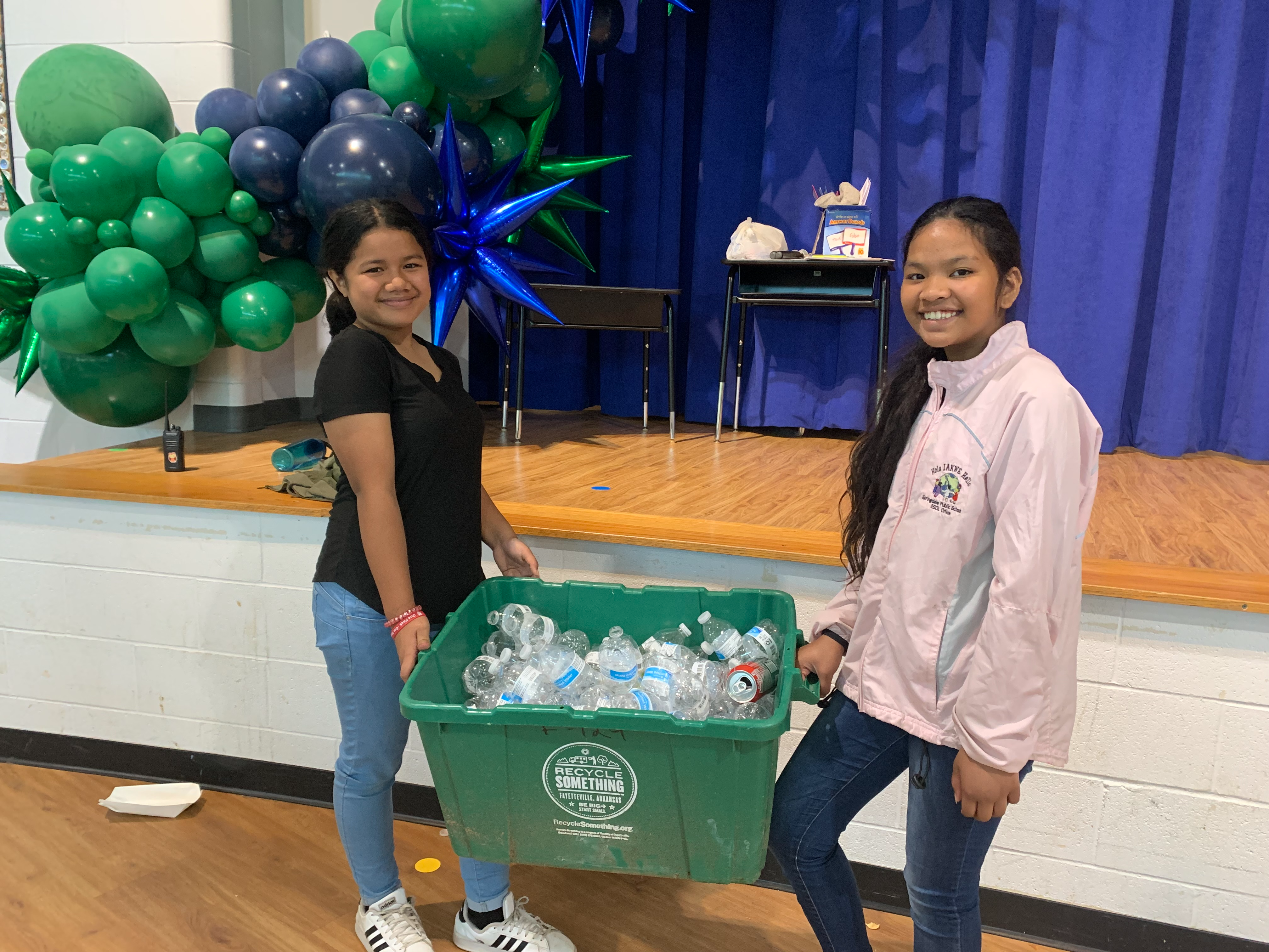 Students recycling