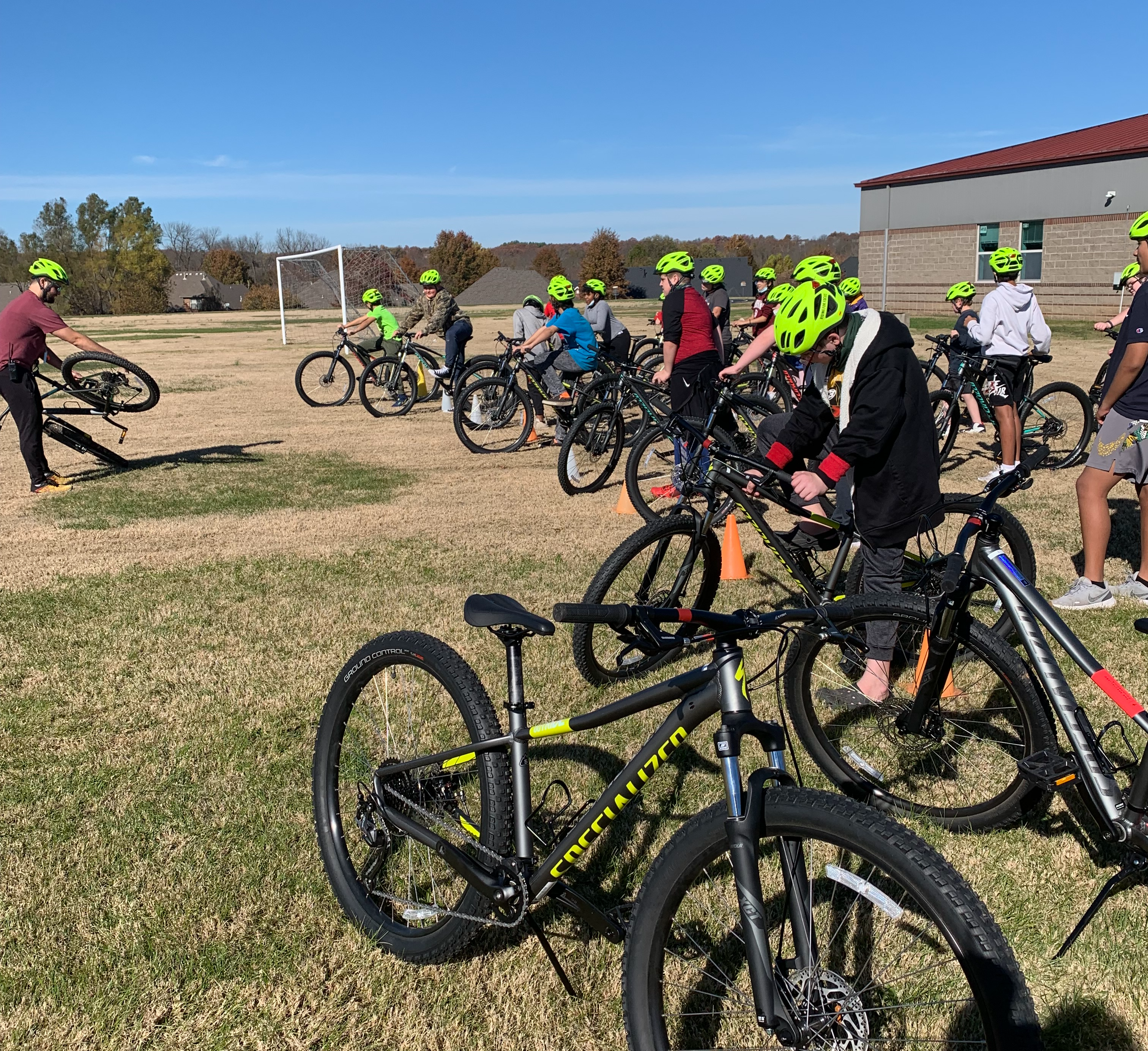 Holt students biking