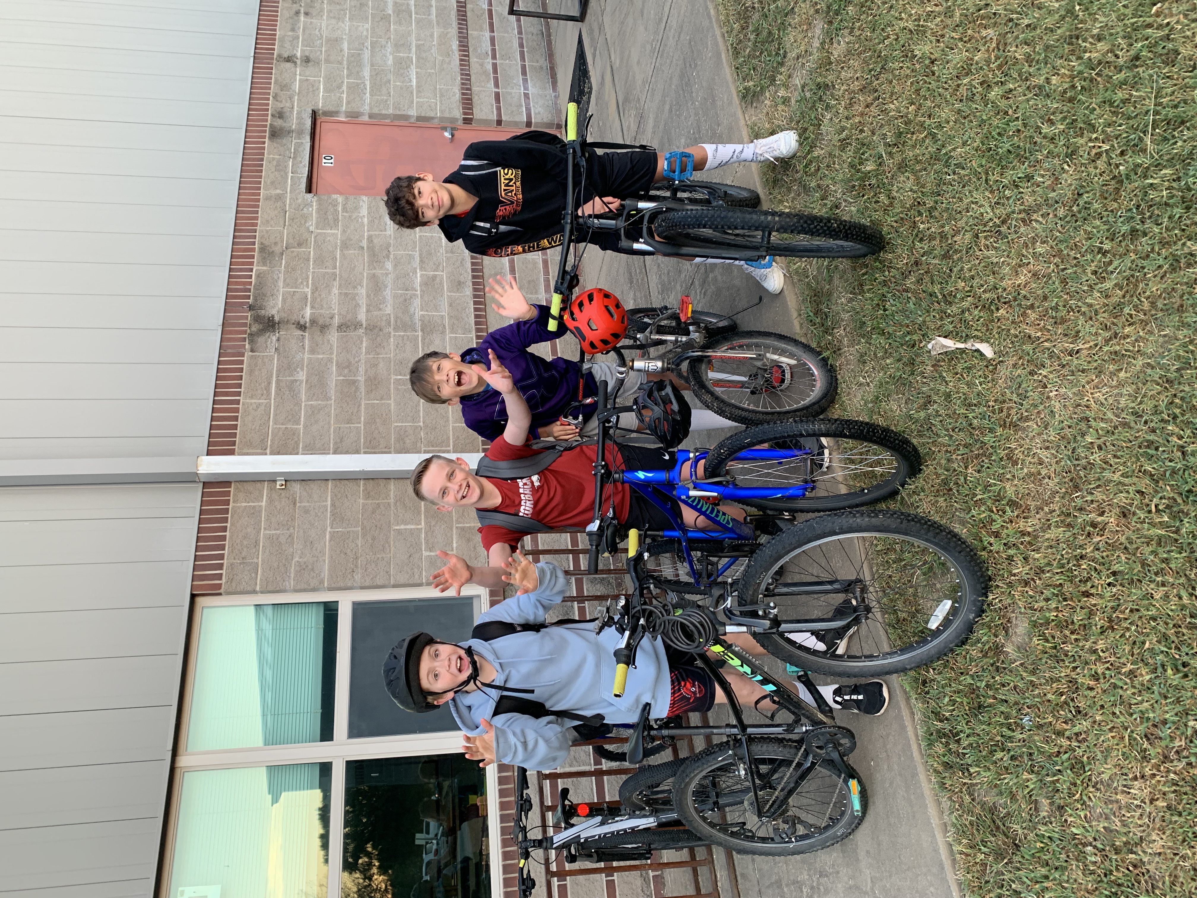 Holt Students Biking