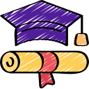Graduation Cap and Diplomas