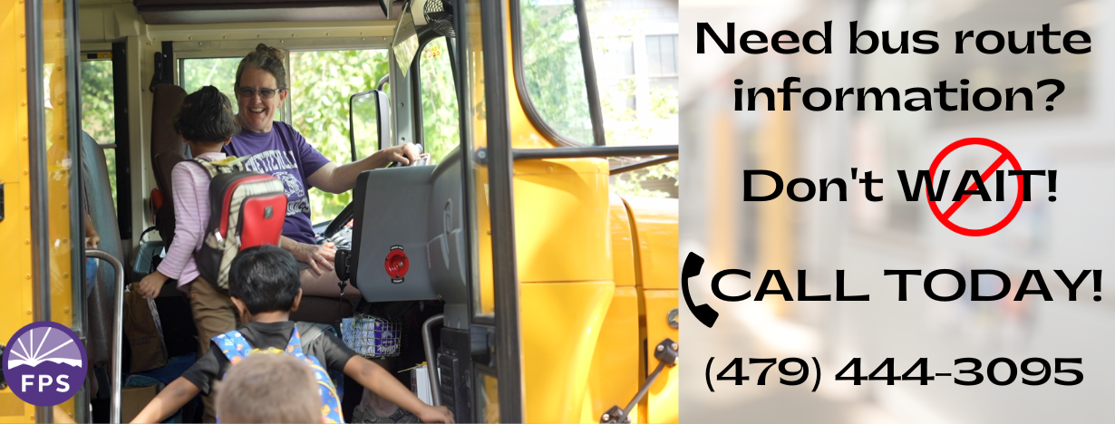 Need Bus Route Information? Don't Wait! Call Today! (479) 444-3095
