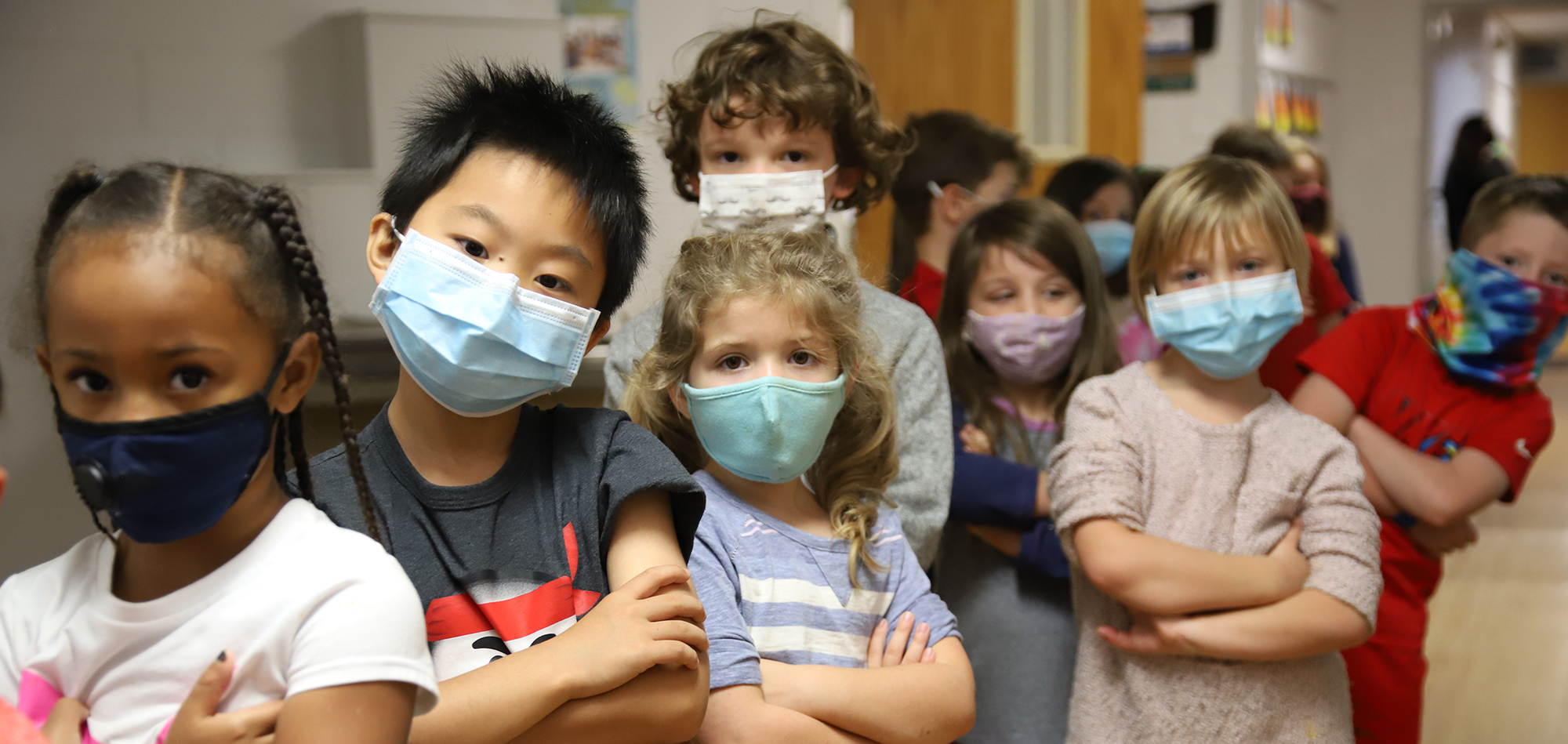 Photo of students with masks