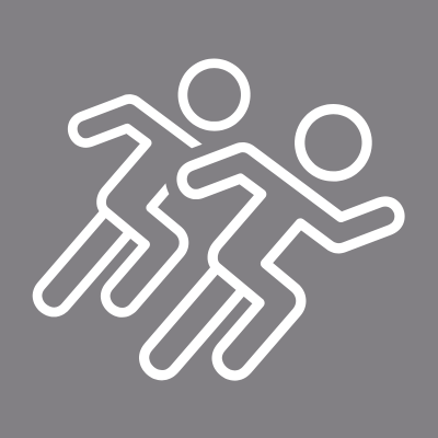 graphic of kids running