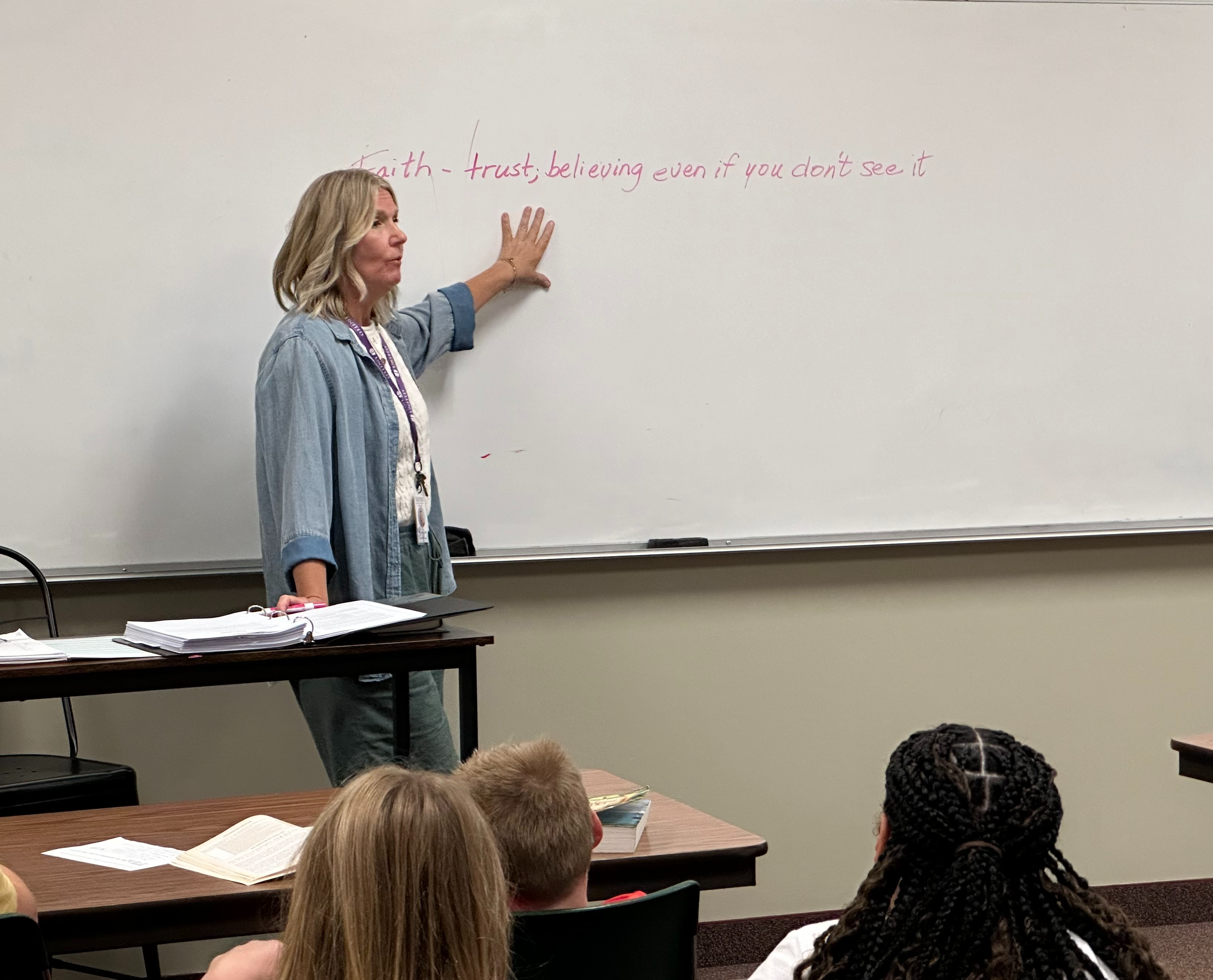 teacher in front of the class