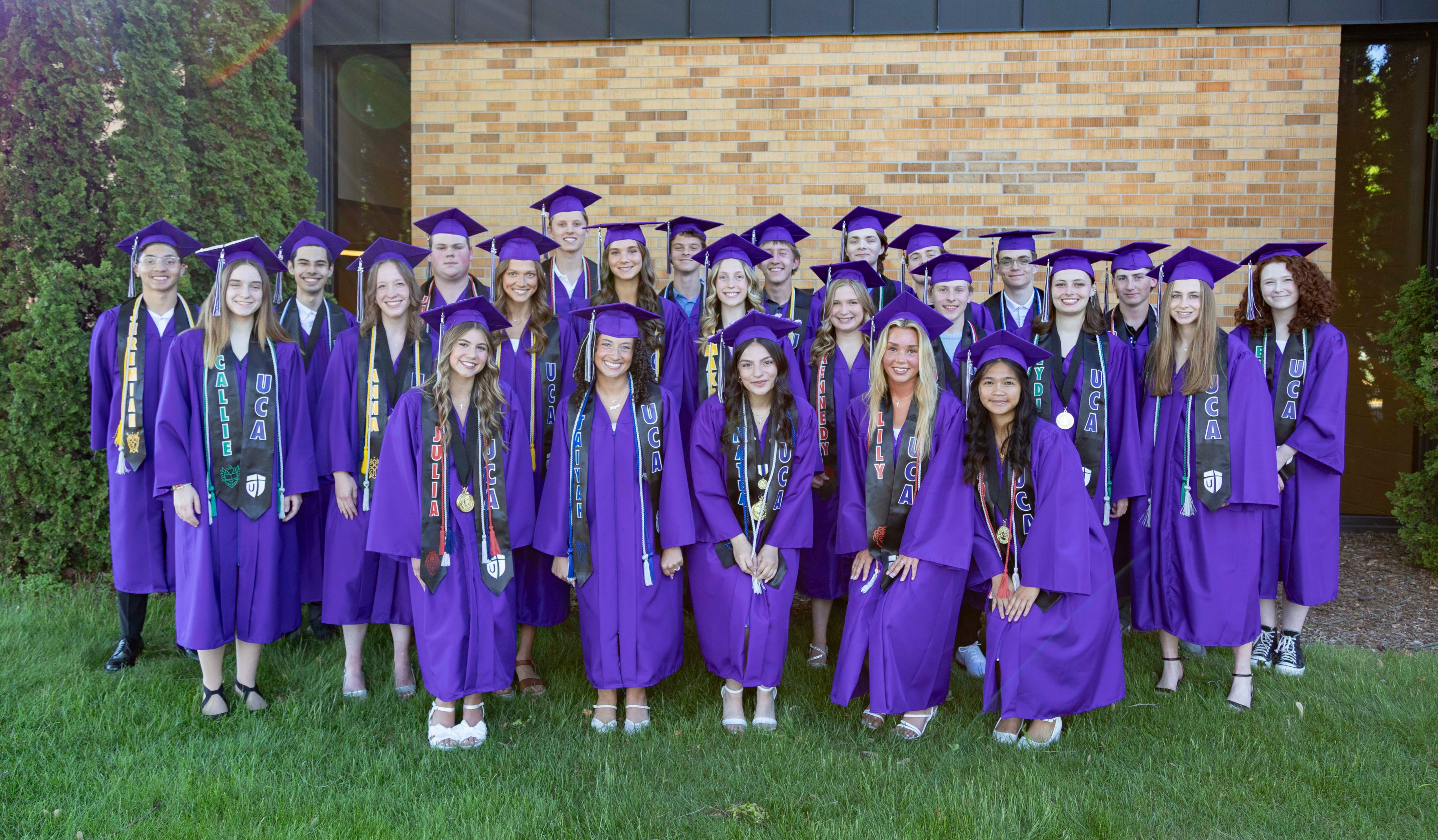 Group photo of high school graduates