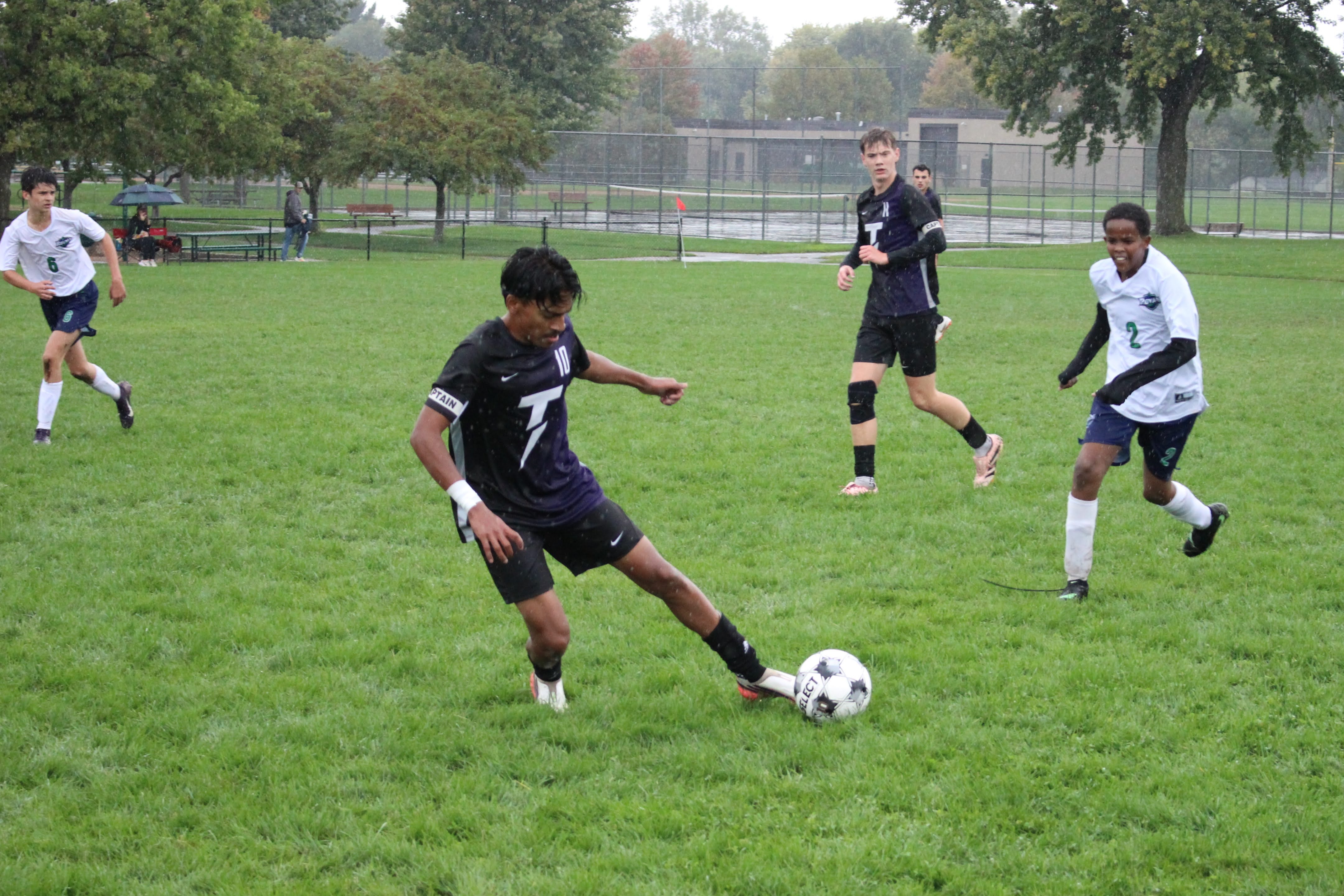 boys playing soccer