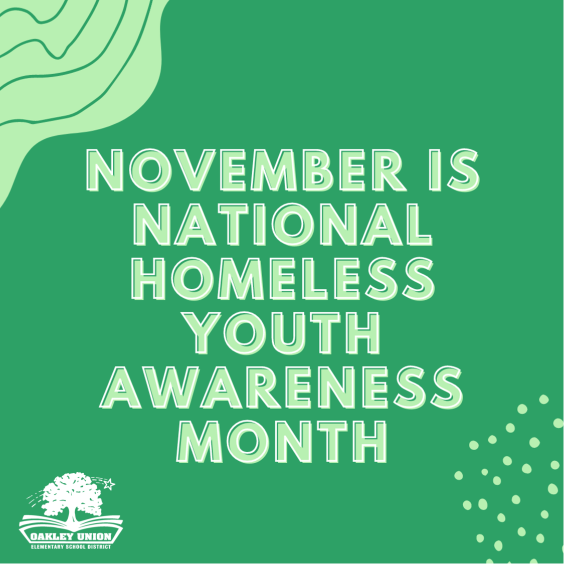 November Homeless Youth Awareness Month