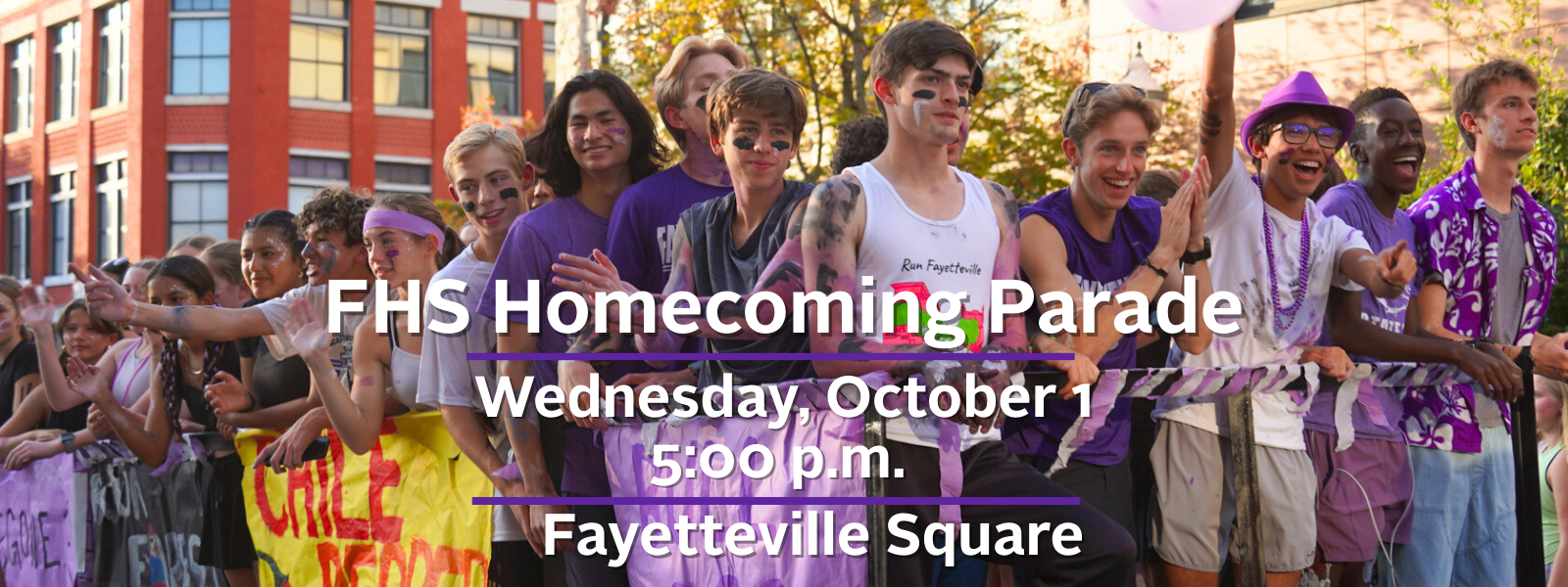 FHS Homecoming Parade - Wednesday, October 1, 2025 - 5:00 p.m. - Fayetteville Square