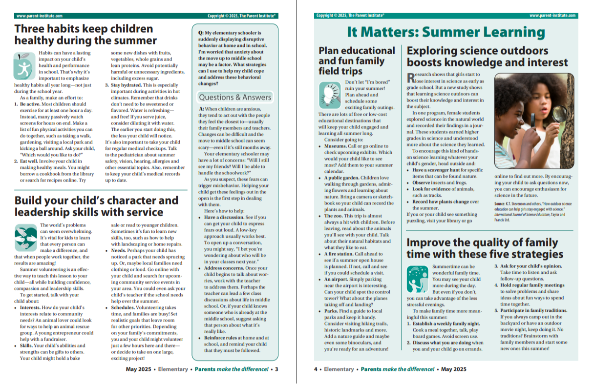 May Parent's Magazine