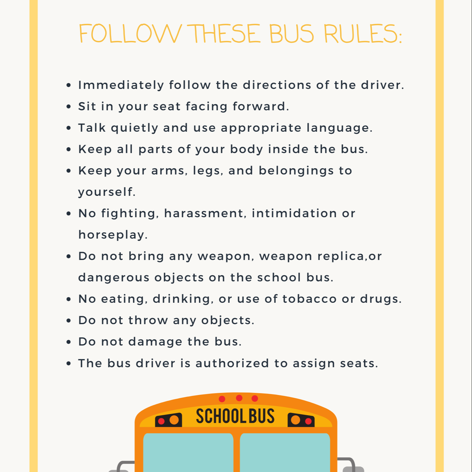 Bus Rules