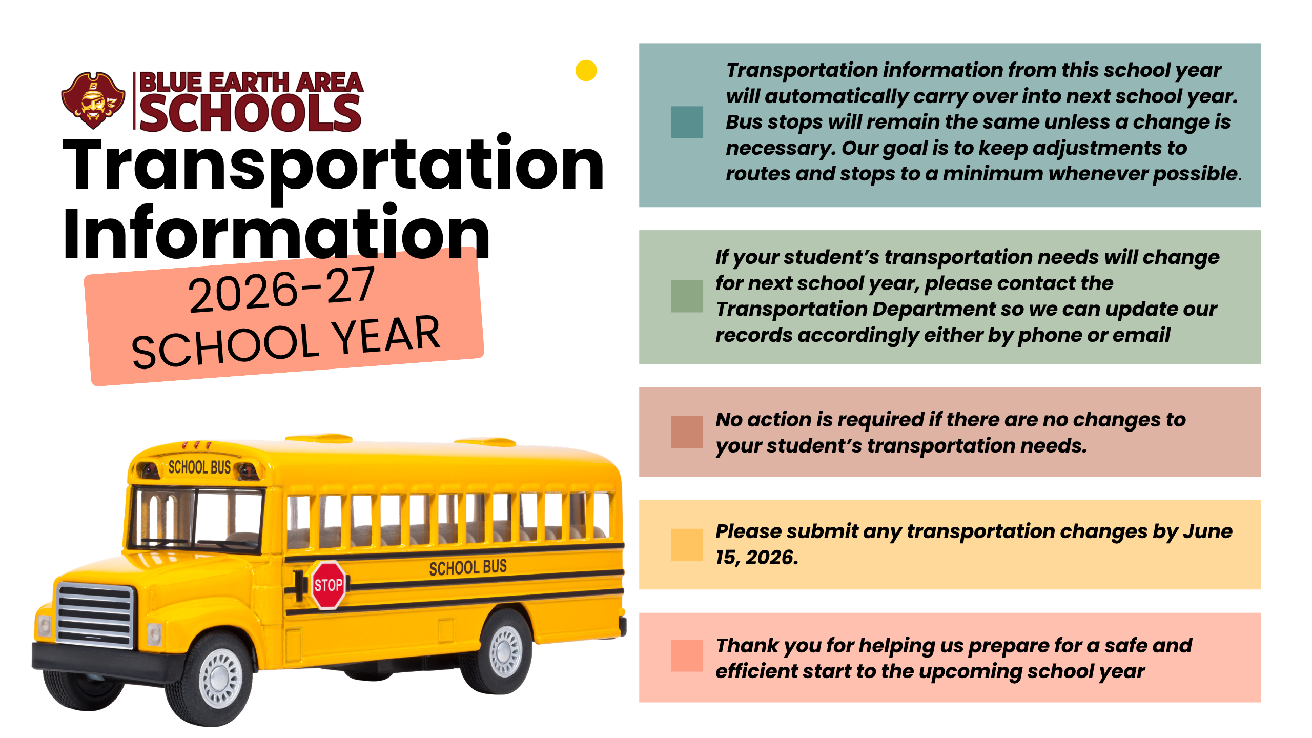 Transportation info