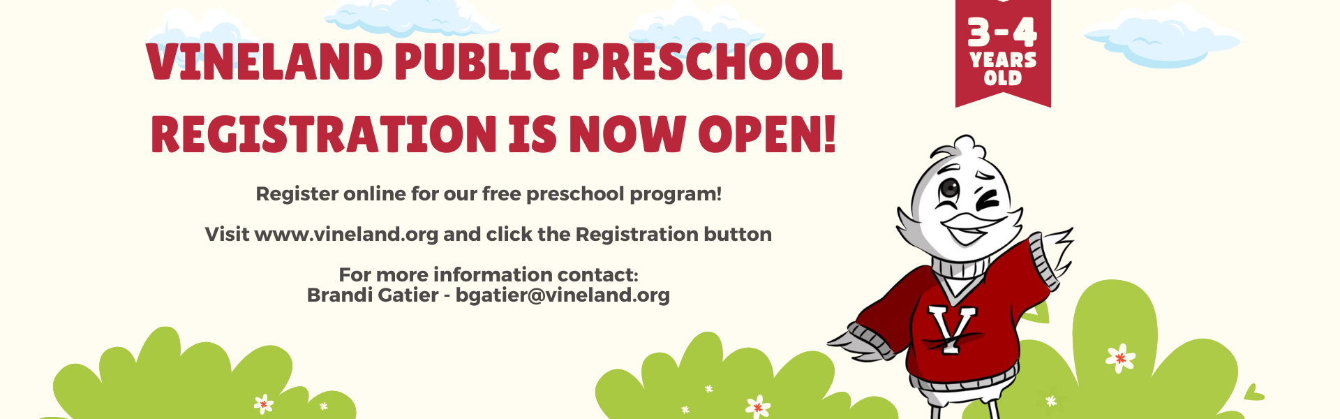 Preschool registration is now open! 