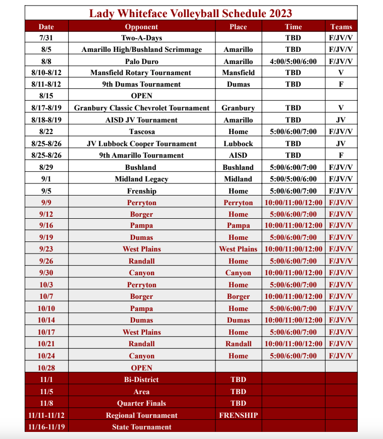 Volleyball Hereford High School