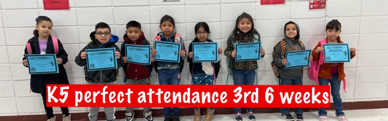K5 perfect attendance students