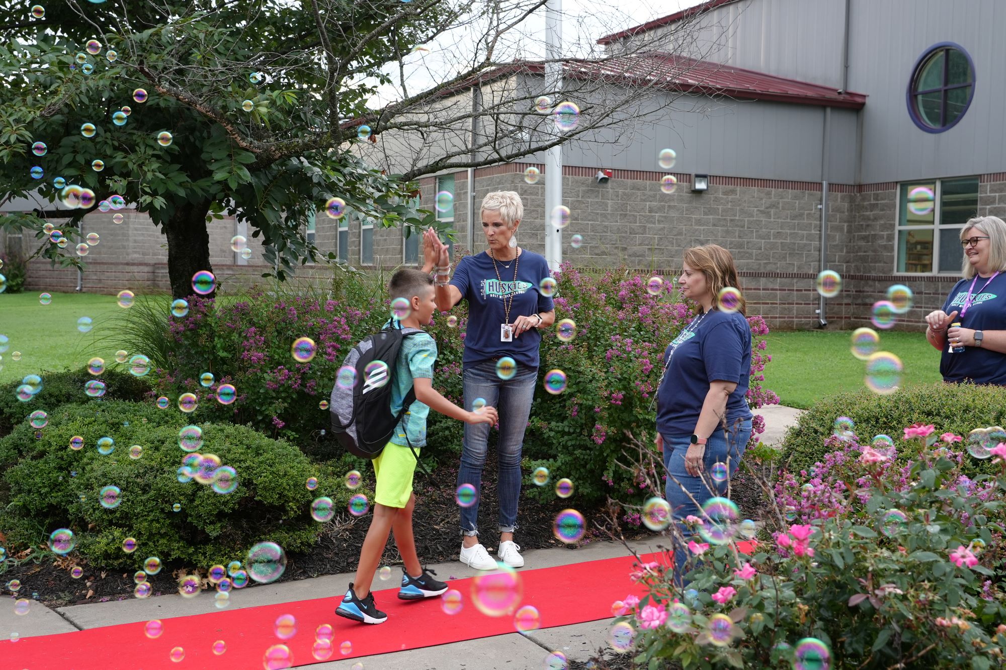 Students on the first day of school!