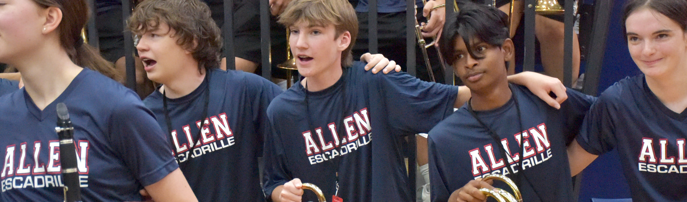 AHS Band members at Back-to-School Bash pep rally