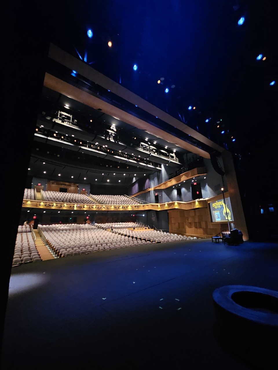 preshow view of the theatre from perspective of the stage