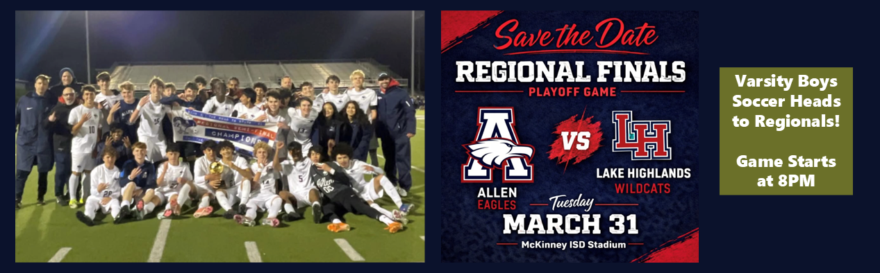Soccer Regional Finals March 31 8PM McKinney