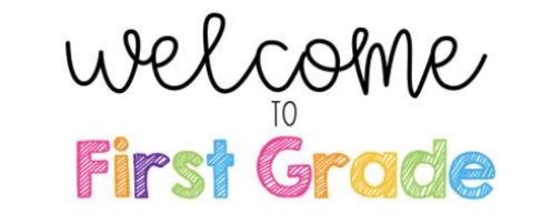 welcome to first grade graphic