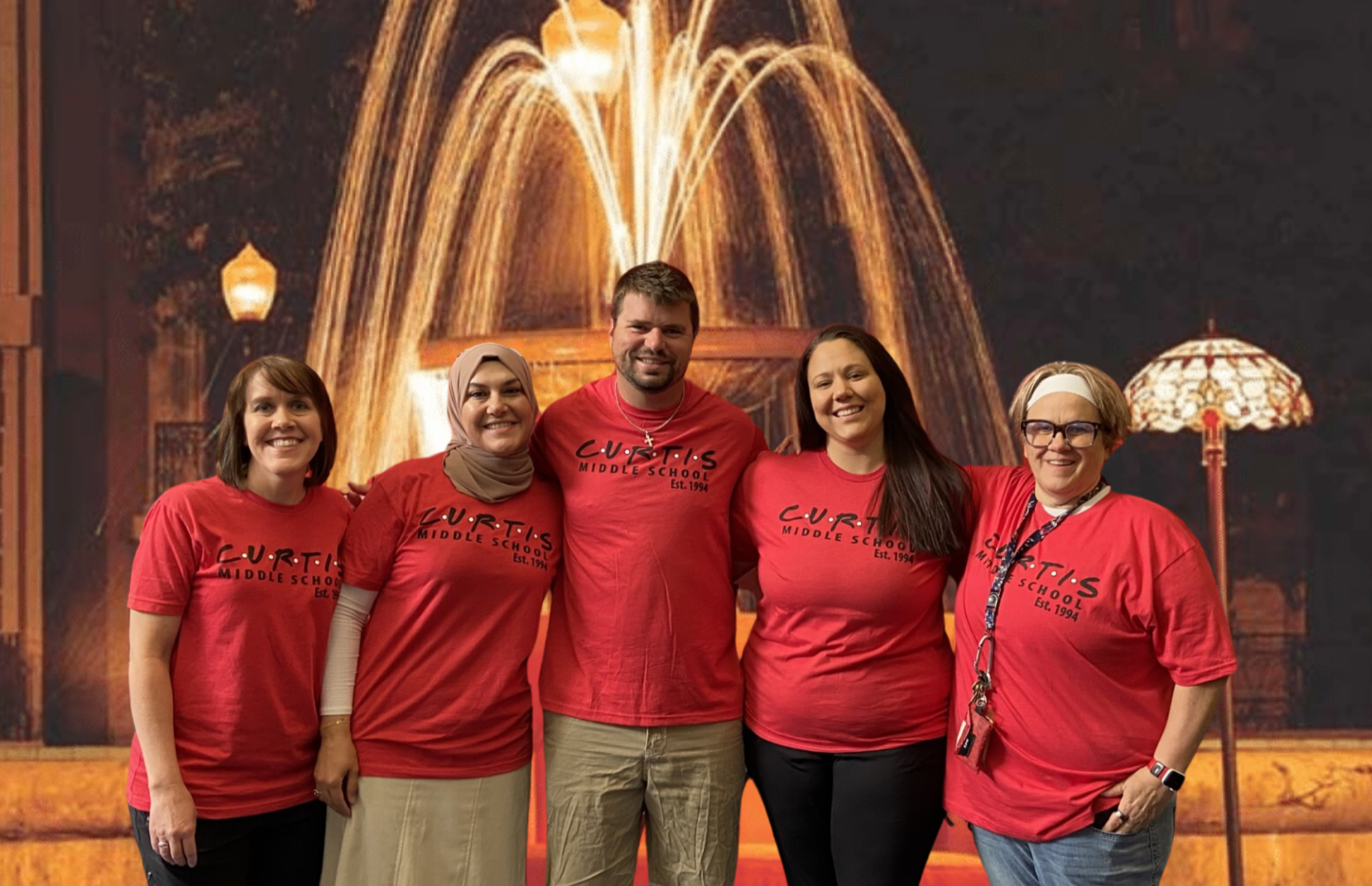 The seventh grade science team standing together.