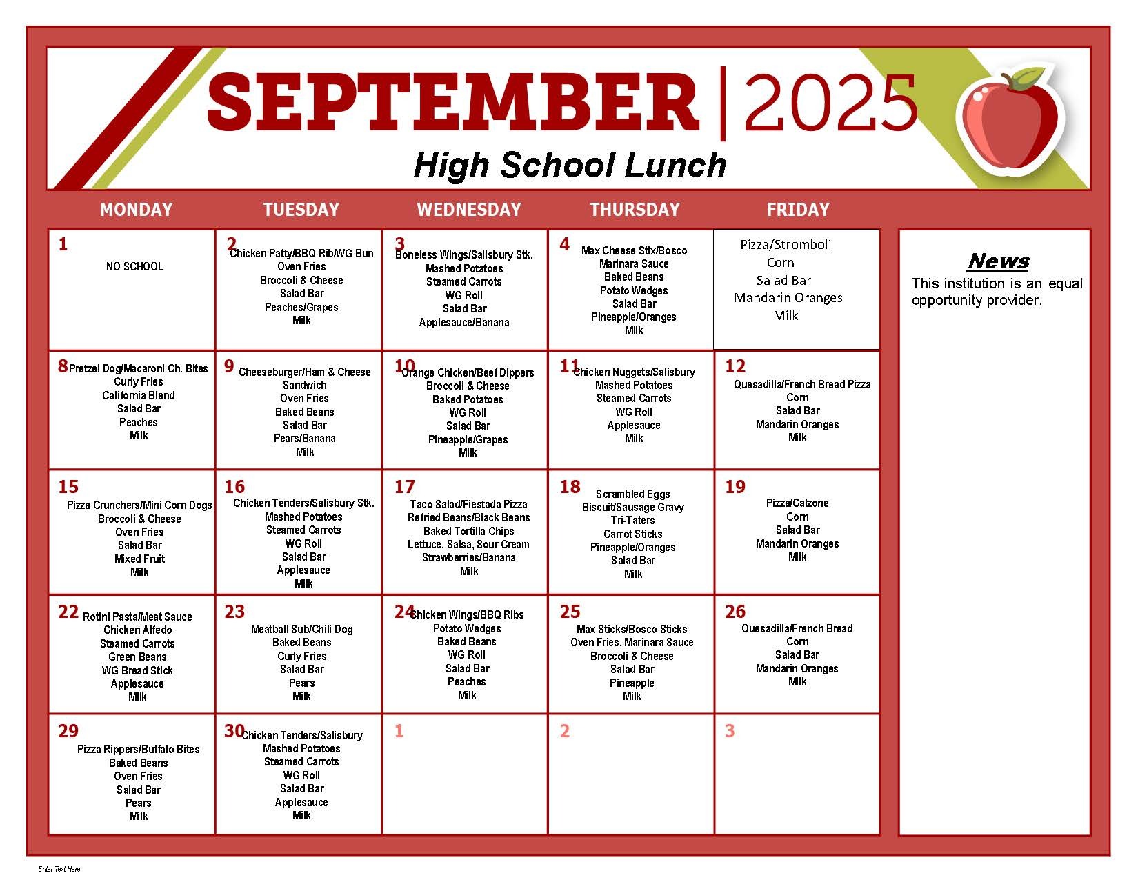 September Lunch