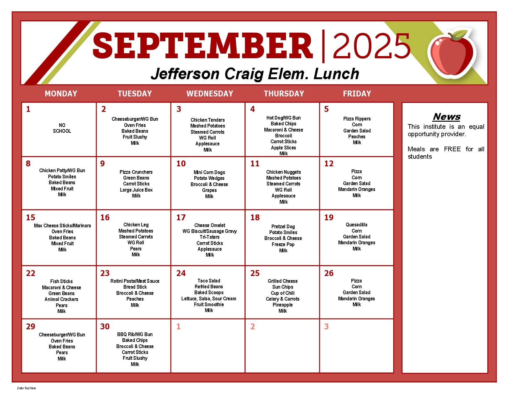 September Lunch