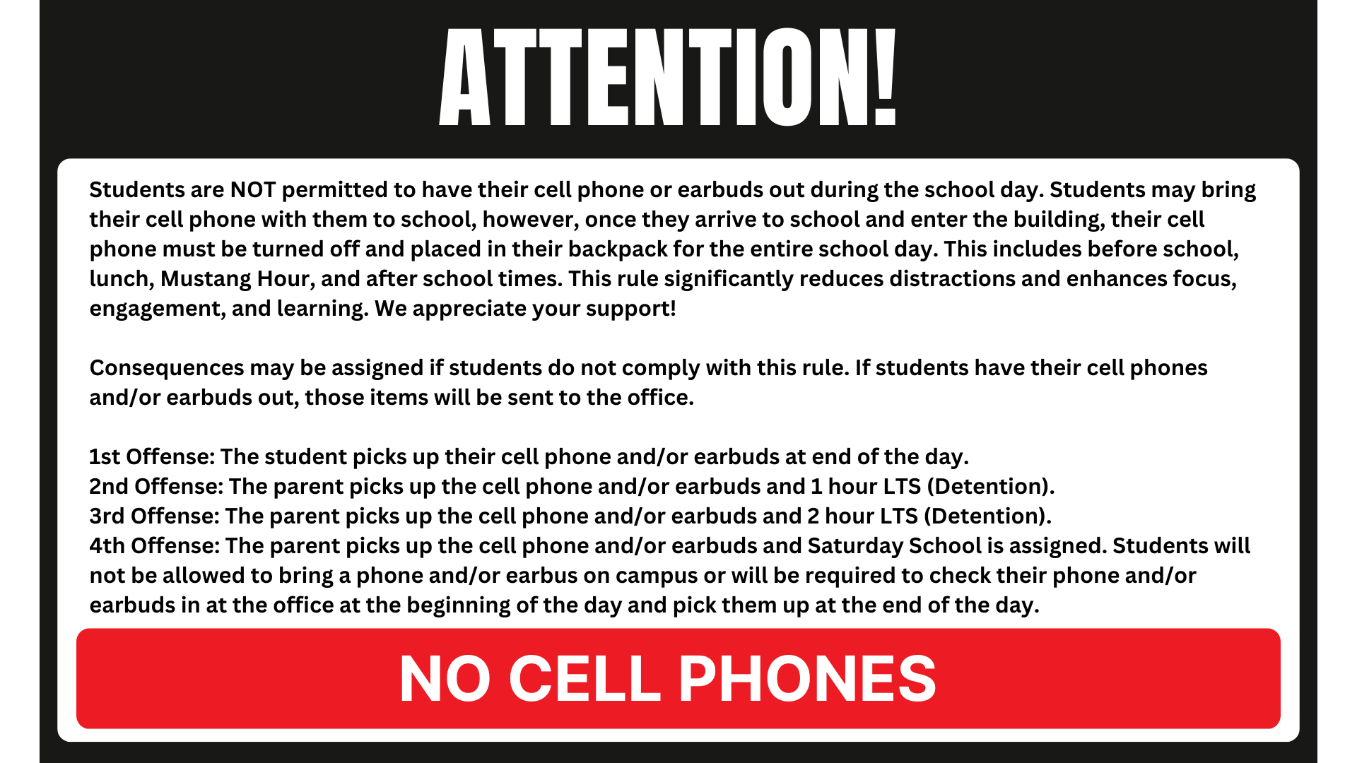 Rules fo Cell Phones