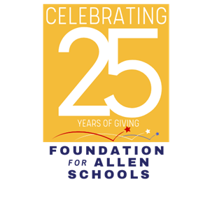 25 years celebration banner foundation for allen schools