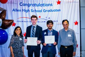 Mehta Family Scholarship – $1,000 each  Recipients:  Adam Herring and Vishnu Nambiar
